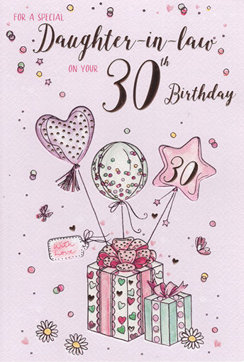 Picture of FOR A SPECIAL DAUGHTER IN LAW ON YOUR 30TH BIRTHDAY CARD